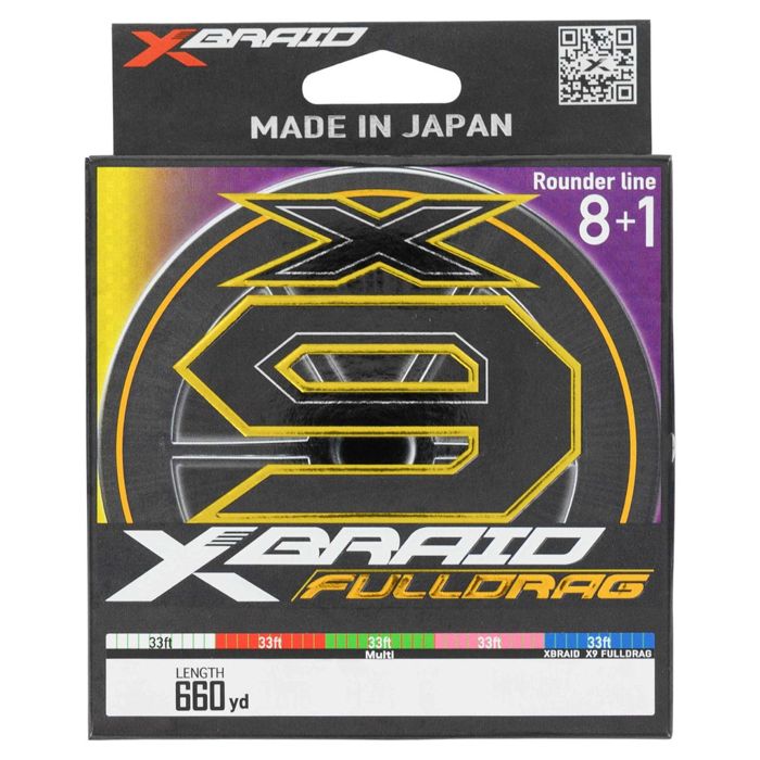 Плетёный шнур XBraid X9 Fulldrag Braided Line (660 yd Spools)