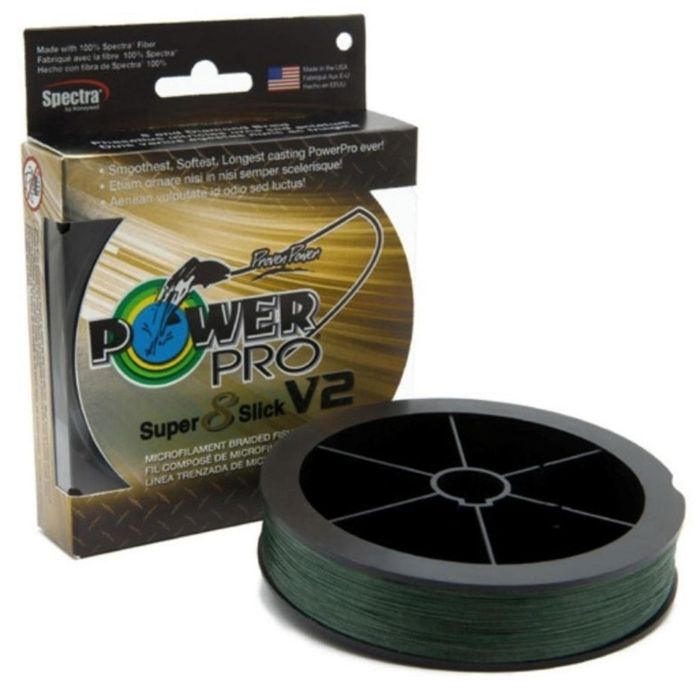 Плетёный шнур PowerPro Super 8 Slick V2 Braided Fishing Line (300 yd Spools)
