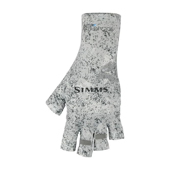Перчатки Simms SolarFlex Half-Finger Sun Gloves - Back Eddy White