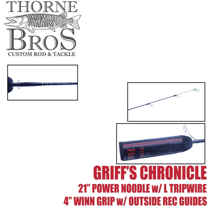 Зимняя удочка Thorne Bros Custom Ice Rod - Crappie Chronicles "Griff" - "Griff" - 21" Nood