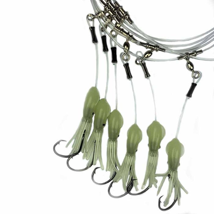 Готовая оснастка Capt. Harry's Products Capt. Harry's Deep Dropping Yellow Eye Glow Squid