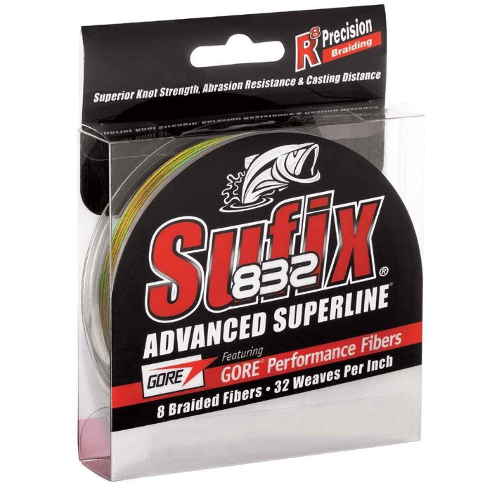 Плетёный шнур Sufix 832 Advanced Superline Braided Fishing Line - 8lb, Firetiger, 15yds