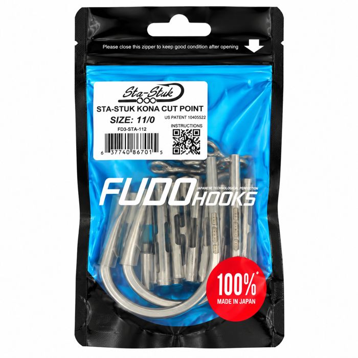 Крючки FUDO Sta-Stuk Kona Cut Point Hooks, 11/0