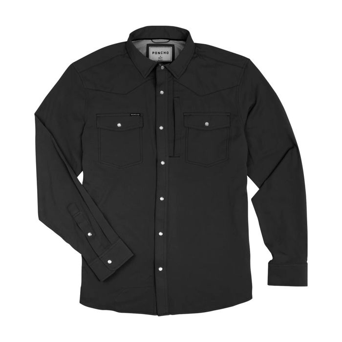 Рыболовная рубашка Poncho - The Piedras Negras Black - Western Shirt