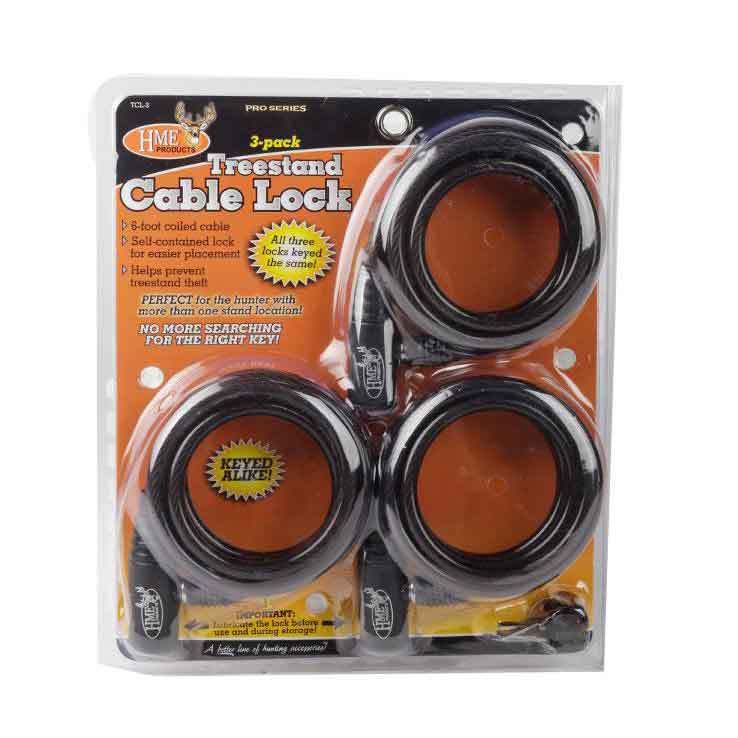 Тросовый замок HME Treestand Cable Lock 3PK