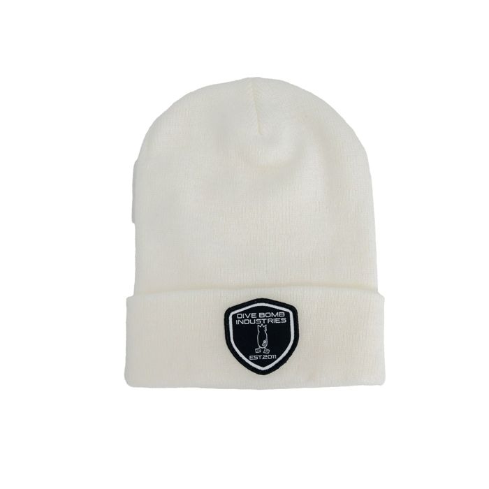 Головной убор Dive Bomb Industries, LLC Woven Shield White Beanie