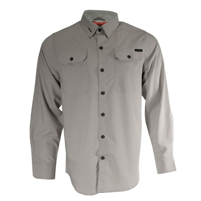 Рыболовная рубашка Hatch Outdoors, INC Horizon Active Outdoor Shirt, Overcast Grey