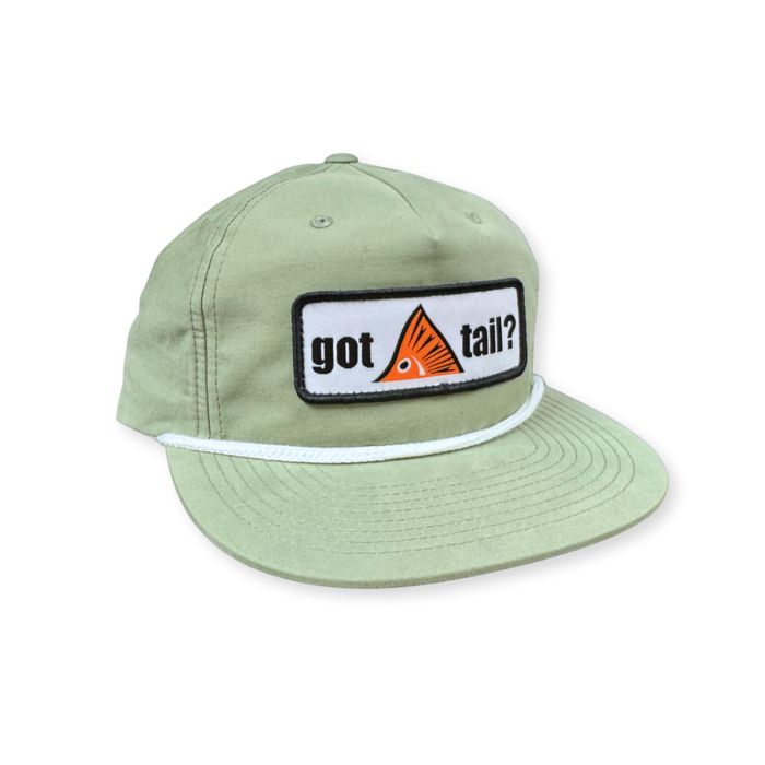 Головной убор Rhodes Headwear Got Tail? Sage and White Rope Cap - Got Tail? Patch