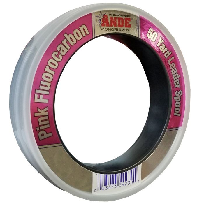 Флюорокарбоновая леска Ande 20# Pink 100% Fluorocarbon 50 yd.
