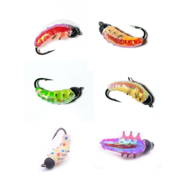 Крючки 6-Pack AKUA Jig Tungsten Waxies | Pre-Rigged #8 Hook Set, Kenders Outdoors