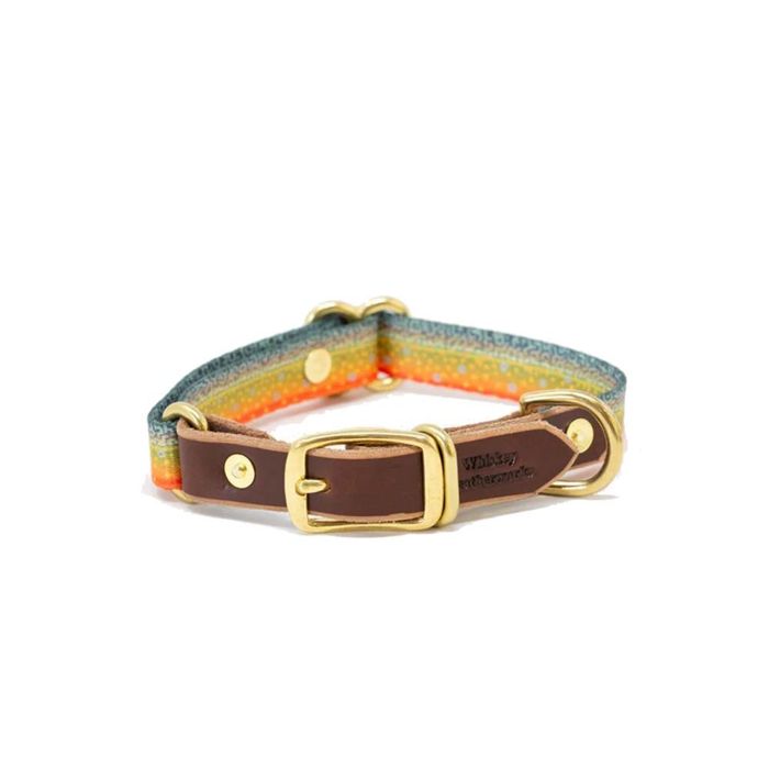 Снаряжение для собаки Whiskey Leatherworks Adjustable Webbing Dog Collar - Brook Trout / S