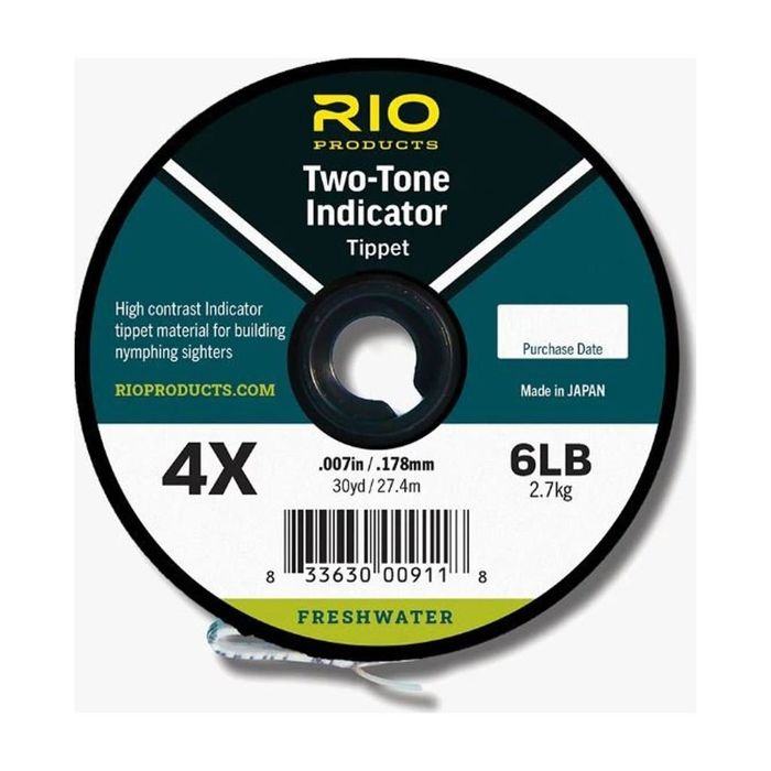 Поводковый материал RIO Two-Tone Indicator Tippet - Black/White