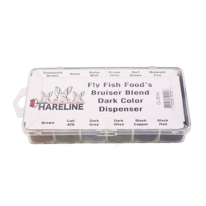 Мушки Hareline Dubbin Fly Fish Food Bruiser Blend Dark Colors Dispenser