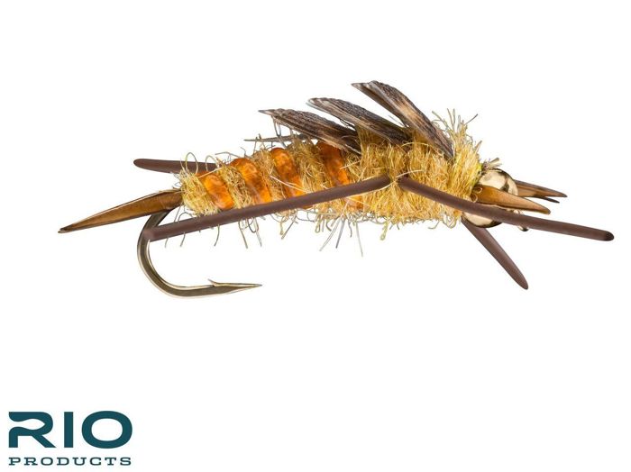 Мушки RIO Flies Rubber Legs Stonefly Nymph Bead - Gold