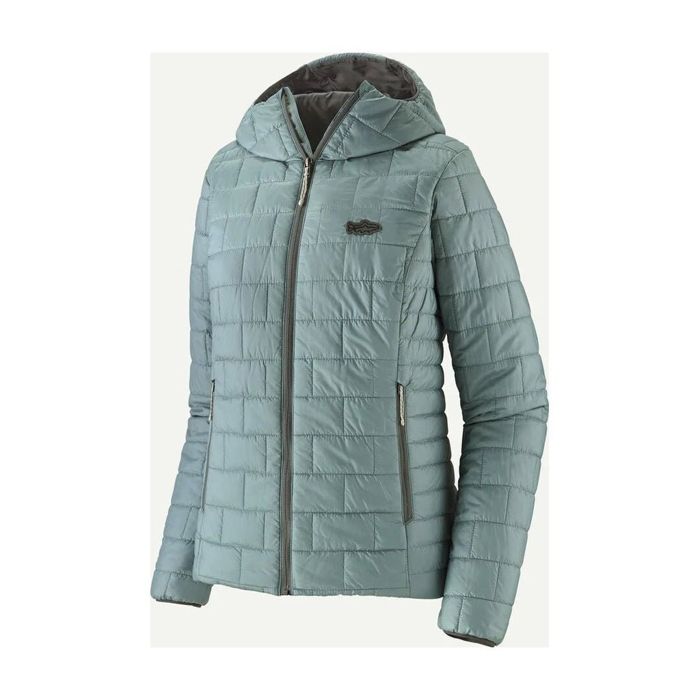Термобельё Patagonia - Women's Nano Puff Fitz Roy Trout Hoody - Thermal Blue