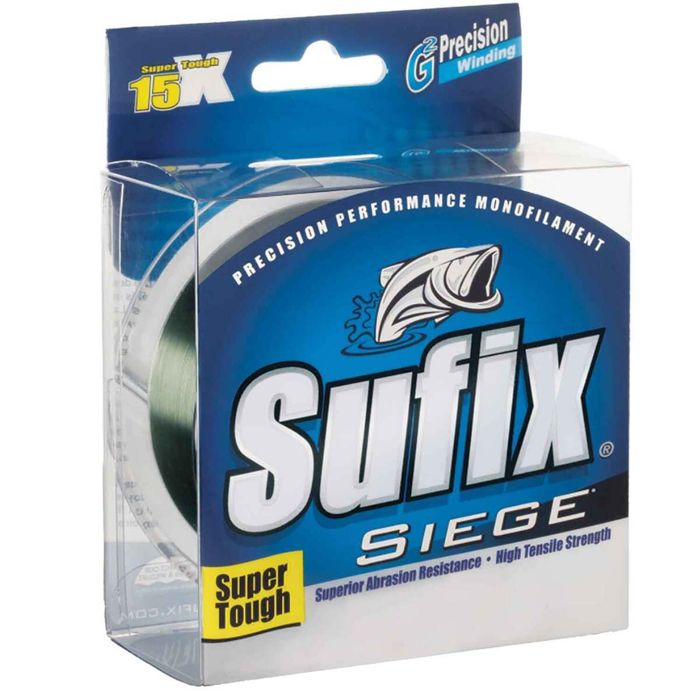 Монофильная леска Sufix Siege Monofilament Fishing Line - 25lb, Green, 250yds