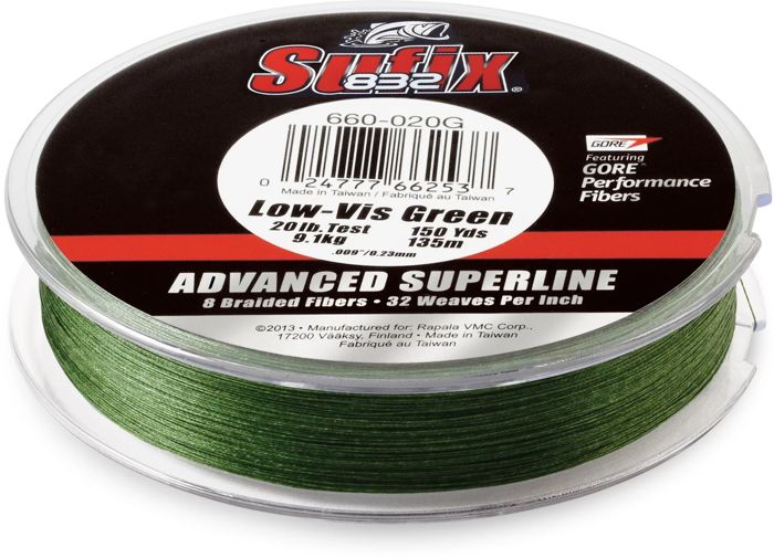 Плетёный шнур Sufix 832 Advanced Superline 15 lb. - 150 yards Braided Fishing Line
