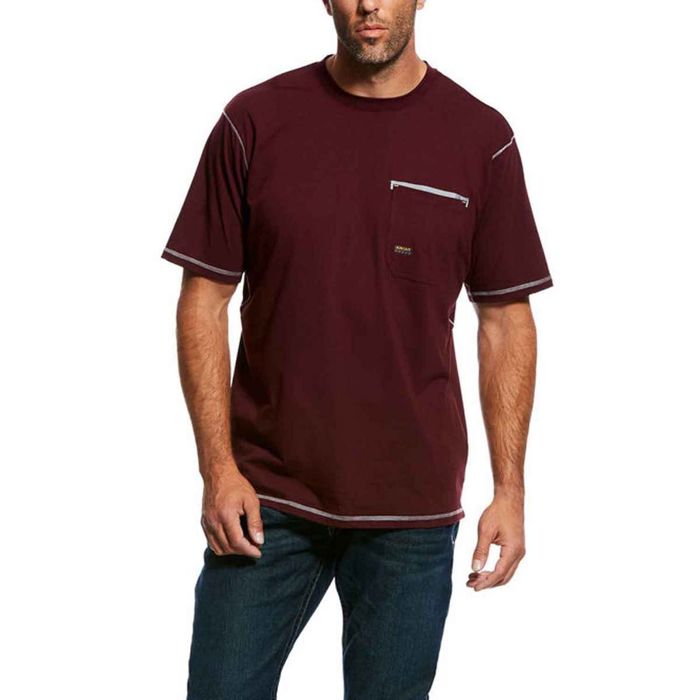 Рыболовная рубашка Ariat Men's Rebar Workman Crew Short Sleeve Shirt