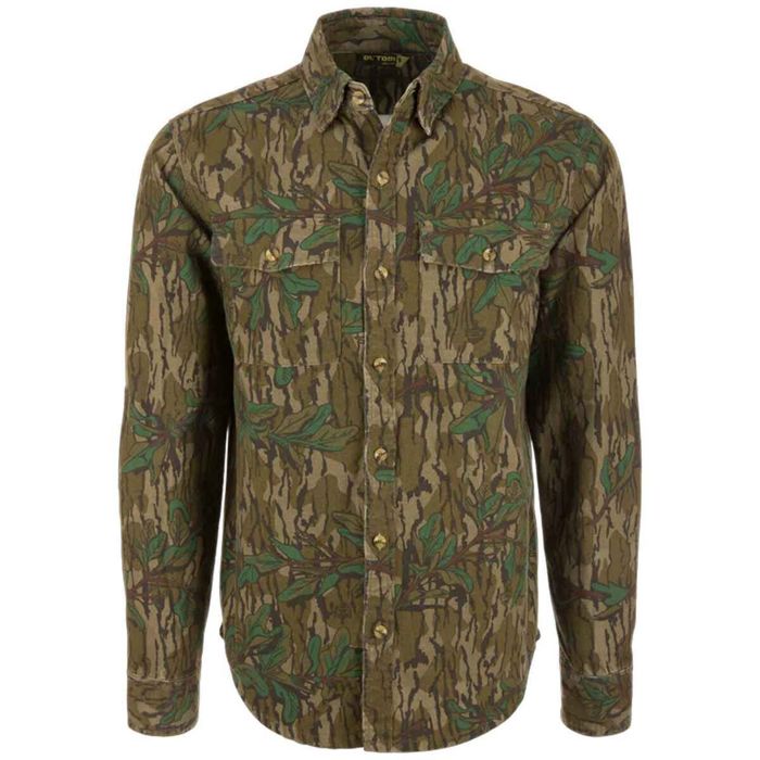 Рыболовная рубашка Drake Waterfowl Drake Men's Mossy Oak Greenleaf Throwback 80 Long Sleev