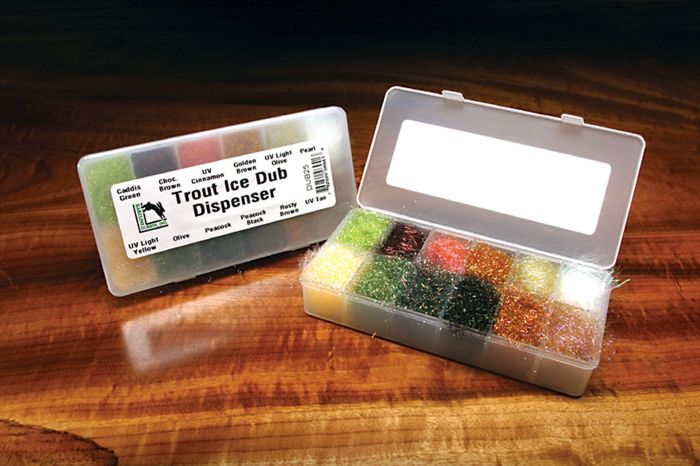 Материал для вязания мушек Hareline Dubbin Inc Hareline Trout Ice Dub Dispenser Synthetic