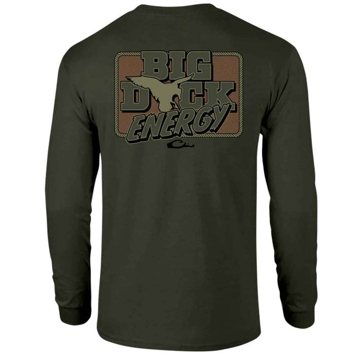 Рыболовная рубашка Drake Waterfowl Drake Men's Big Duck Energy Long Sleeve Casual Shirt -