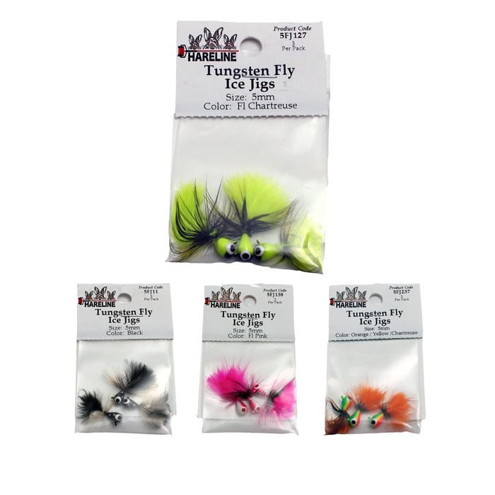 Зимняя приманка Hareline Dubbin Inc Hareline Tungsten Fly Ice Jigs