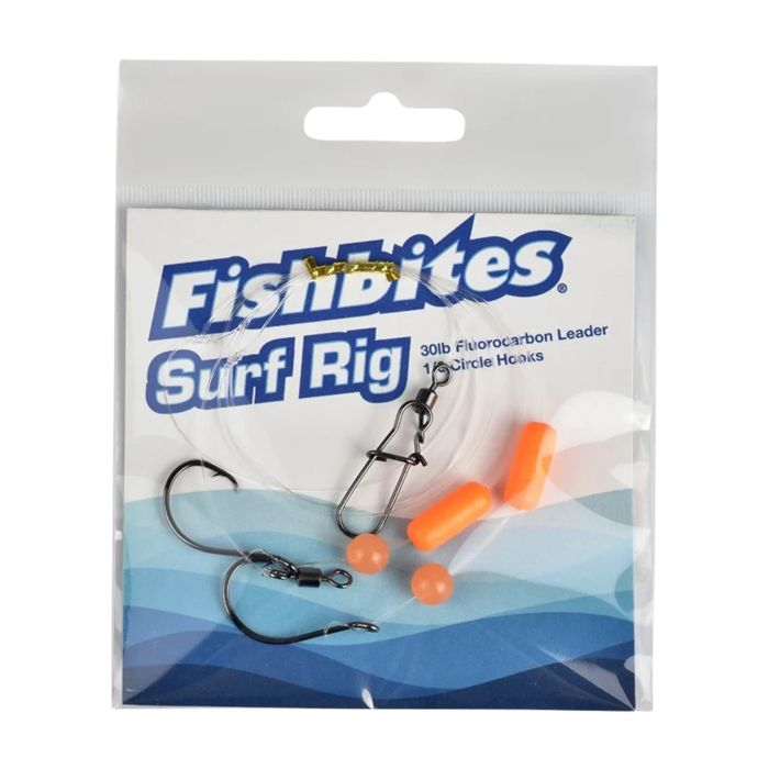 Готовая оснастка Fishbites Surf Rigs - Day-Glo Orange
