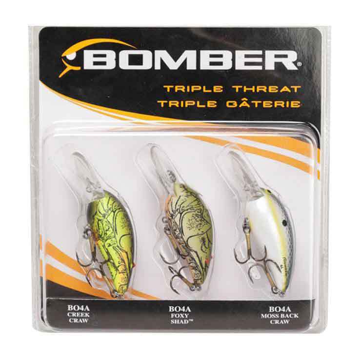Воблер Bomber Triple Threat Shallow Diving Crankbait Assortment - Creek Craw/Foxy Shad/Mos