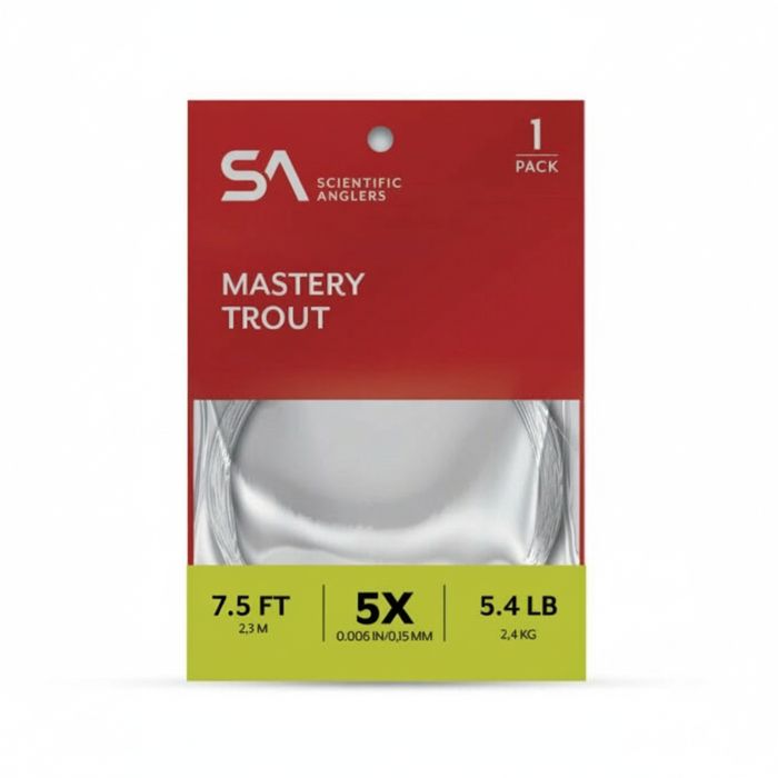 Подлесок и типпет Scientific Anglers Mastery Trout Tapered Leader - 7.5' - Single Pack