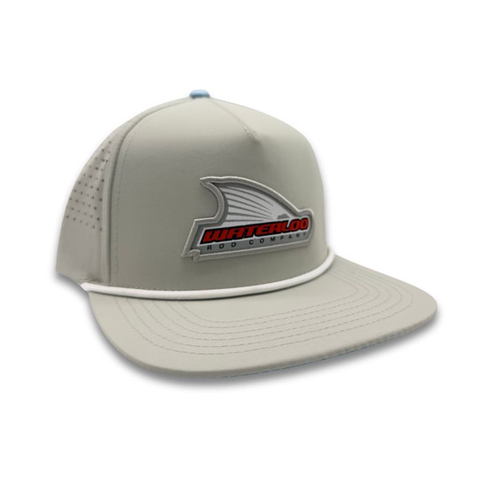 Головной убор Waterloo Rods Waterloo Gray with White Rope Cap - Tails Up Logo