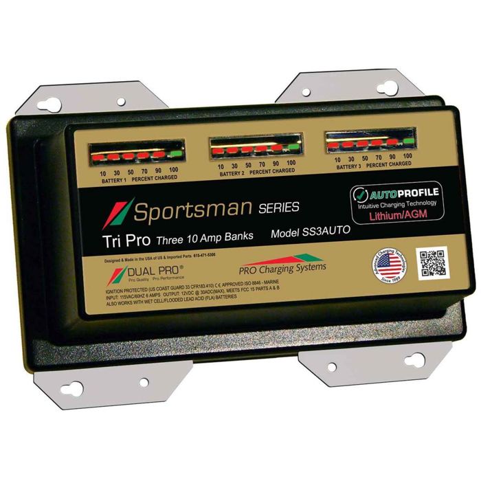 Зарядное устройство для аккумуляторов Dual Pro Sportsman Series AutoProfile Marine Battery