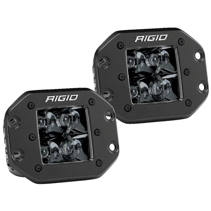 Светодиодная фара Rigid Industries RIGID D-Series PRO Flush Mount - Spot LED - Midnight Ed