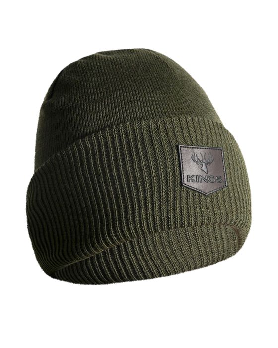 Головной убор Kings Camo Cuffed Leather Patch Beanie