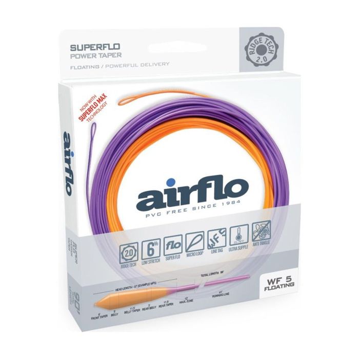 Нахлыстовый шнур Airflo Superflo Ridge 2.0 Power Taper Fly Line - Sunburst/Purple