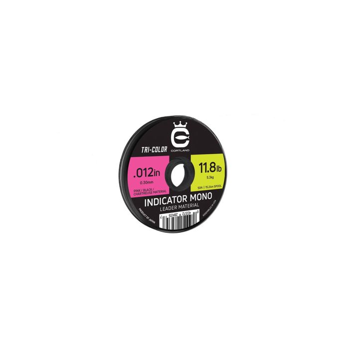 Поводковый материал Cortland Tri-Color Indicator Mono Leader Material