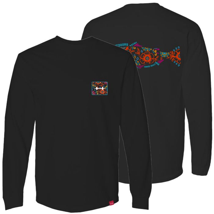 Рыболовная рубашка Hatch Outdoors, INC Dia De Los Pescados Tee, Long-Sleeve