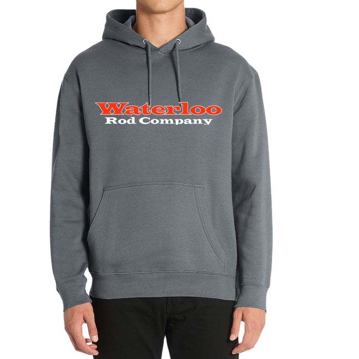 Рыболовная рубашка Waterloo Rods Charcoal Hooded Pullover - Waterloo OG Logo