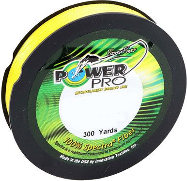 PowerPro Spectra плетёный шнур 20 lb, 300 ярдов, Hi-Vis Yellow