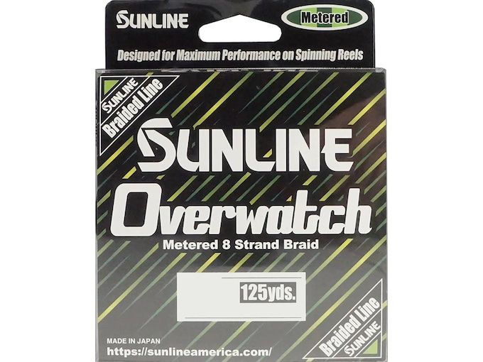 Плетёный шнур Sunline Overwatch Braided Fishing Line 12lb 125yd Green Metered