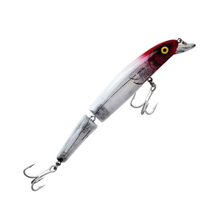 Джеркбейт Bomber Saltwater Grade Jointed Long A Saltwater Hard Bait - Silver Flash/Red Hea