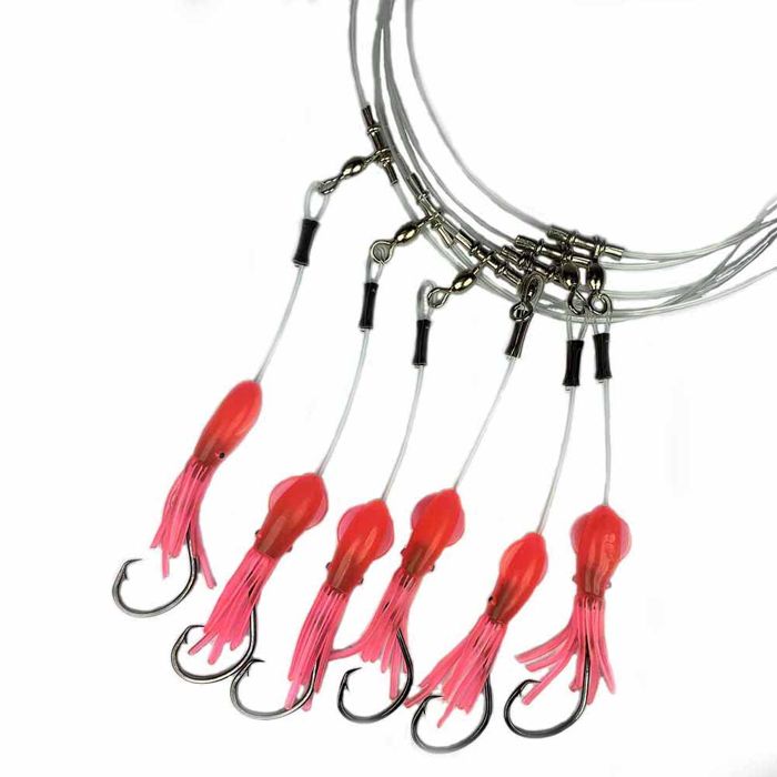 Готовая оснастка Capt. Harry's Products Capt. Harry's Deep Dropping Yellow Eye Pink Glow S