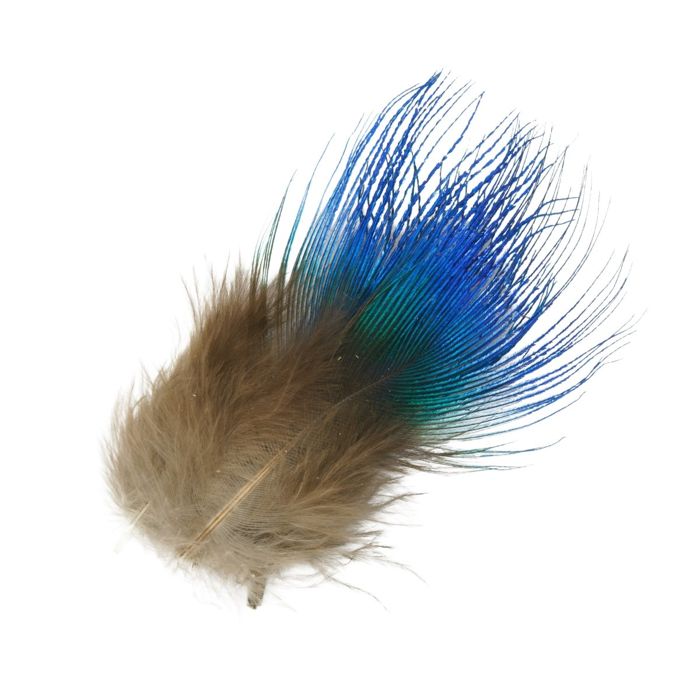 Материал для вязания мушек Hareline Dubbin Hareline Blue Peacock Neck Feathers