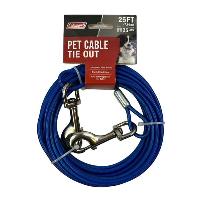 Привязь для собаки Coleman Pet 25' Cable Tie-Out, Blue