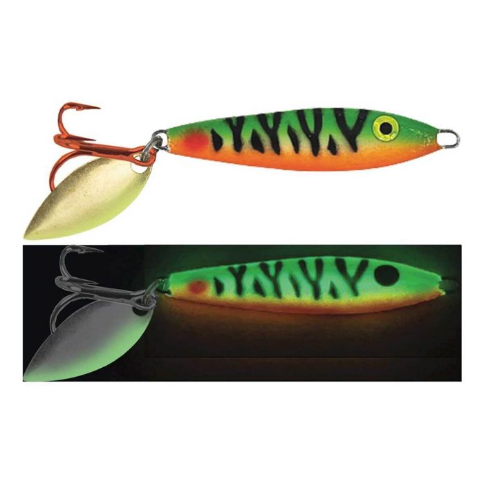 Колеблющаяся блесна Moonshine Lures Two-Face Glow Shiver Spoon
