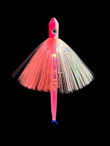 Троллинговая приманка Pink/Crystal Joe Shute Lure with Troll Tail