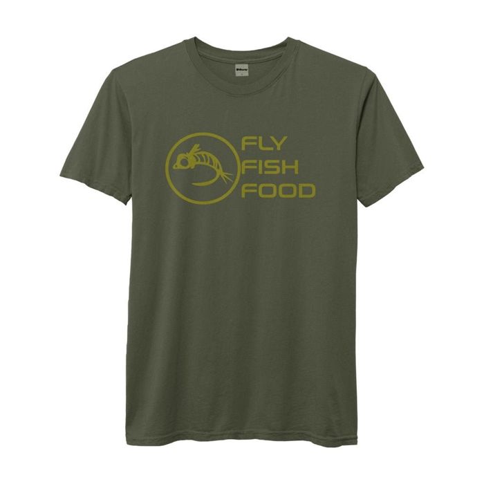 Рыболовная рубашка Fly Fish Food Logo Tee - Deep Olive