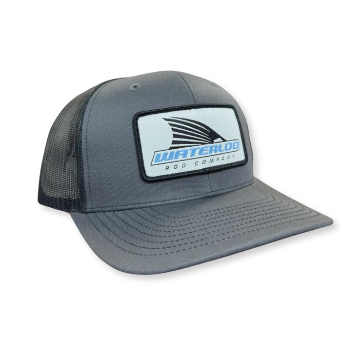 Кепка Richardson Waterloo Charcoal & Black Cap - Light Blue Tails Up Patch