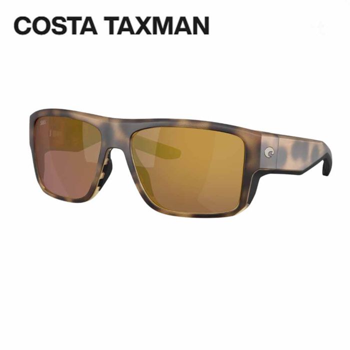 Поляризационные очки Costa Taxman Matte Tortoise Frame Sunglasses - 580G GREEN MIRROR