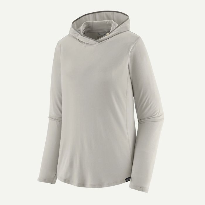 Рыболовная рубашка Fly Fish Food Logo - Patagonia W's Tropic Comfort Natural Sun Hoody - C