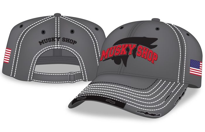 Головной убор Musky Shop Charcoal Black Frayed Cap